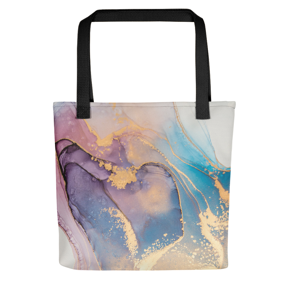 Default Title Soft Marble Liquid ink Art Full Print Tote bag by Design Express