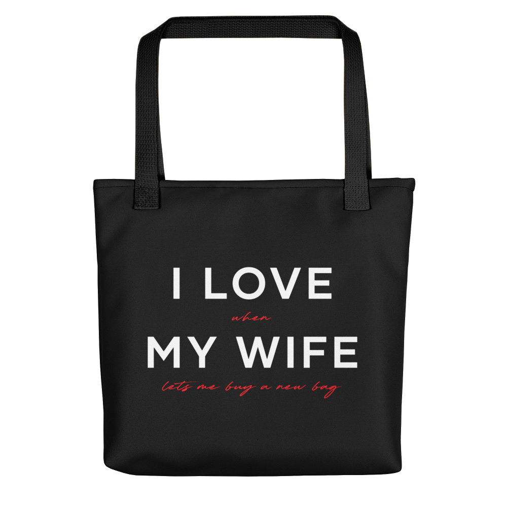 Default Title I Love My Wife (Funny) Tote bag by Design Express