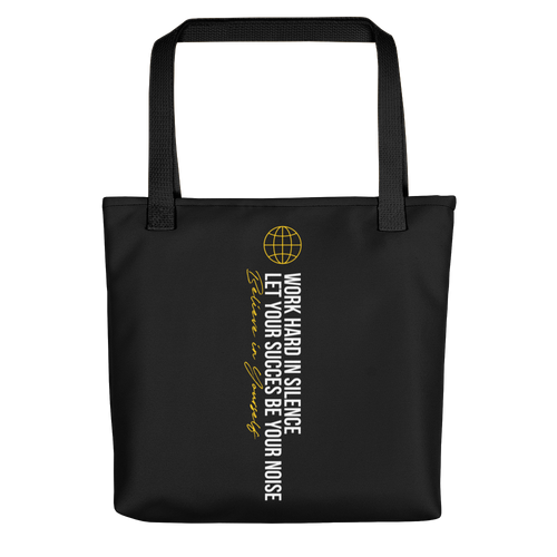 Default Title Work hard in silence Tote bag by Design Express