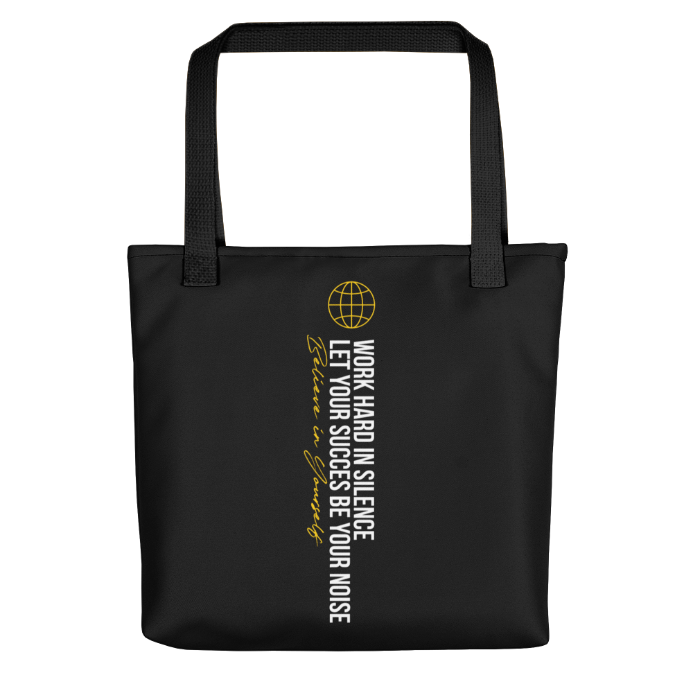 Default Title Work hard in silence Tote bag by Design Express