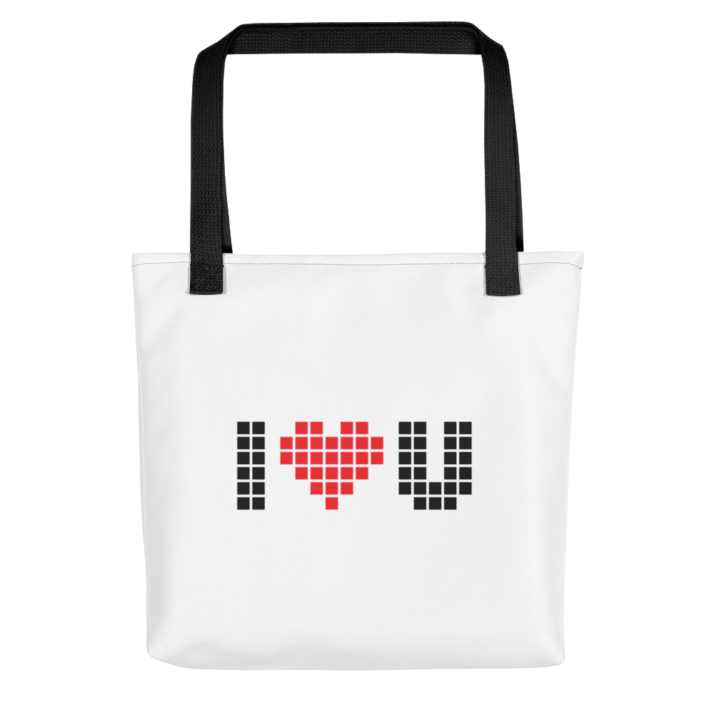 Default Title I Heart U Pixel Tote bag by Design Express