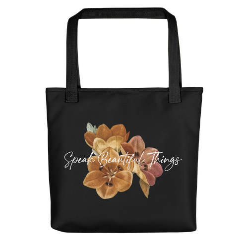 Default Title Speak Beautiful Things Tote bag by Design Express