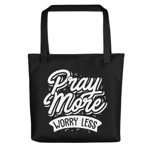 Default Title Pray More Worry Less Tote bag by Design Express