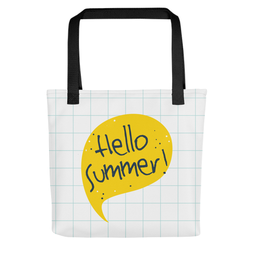 Default Title Hello Summer Yellow Tote bag by Design Express