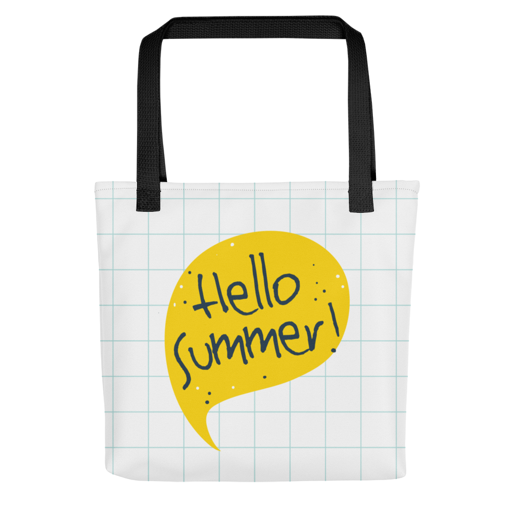 Default Title Hello Summer Yellow Tote bag by Design Express