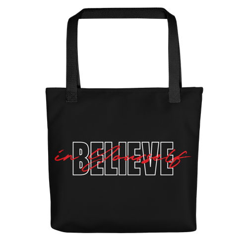 Default Title Believe in yourself Typography Tote Bag by Design Express