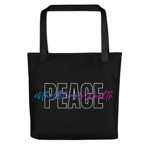 Default Title Peace is the Ultimate Wealth Tote Bag by Design Express