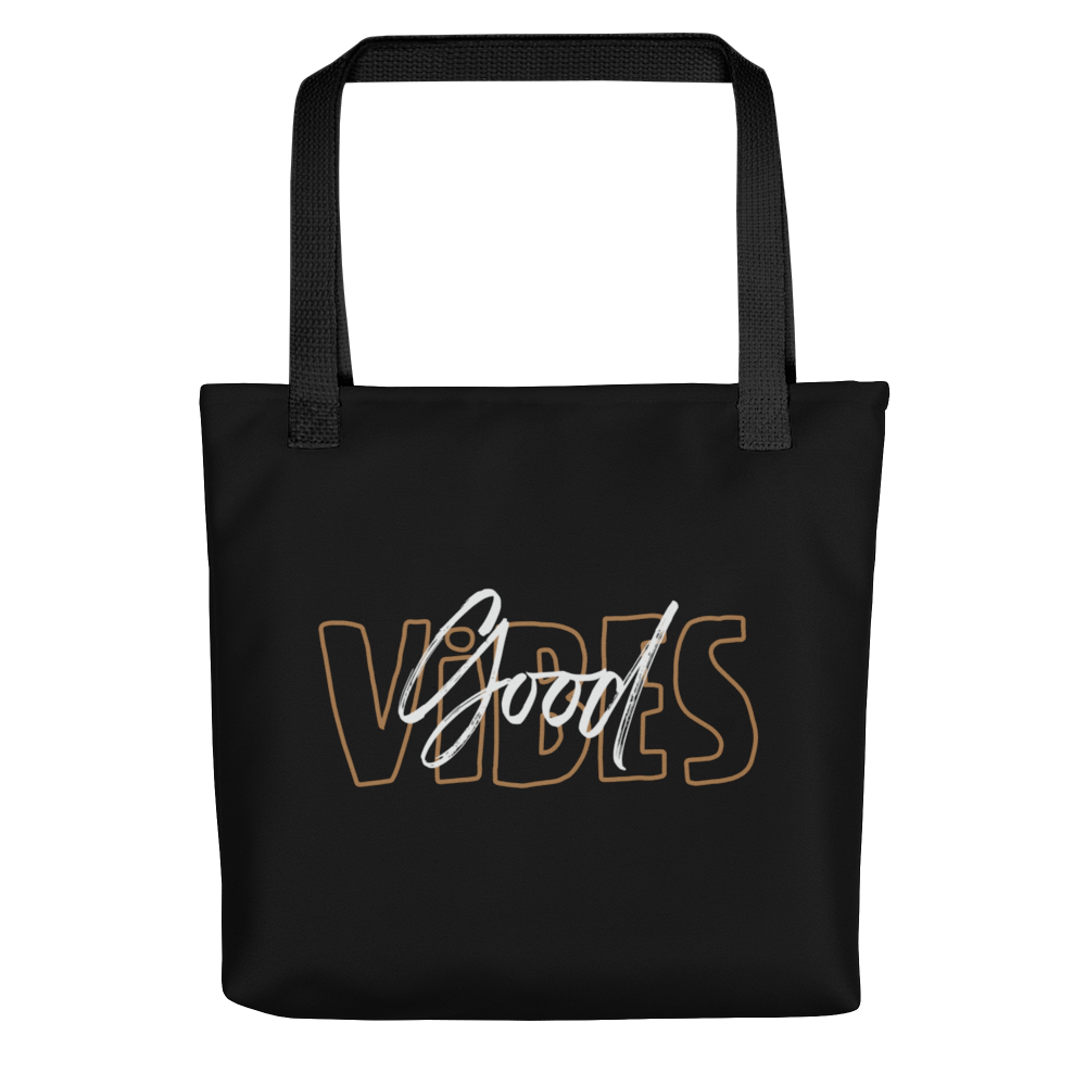 Default Title Good Vibes Typo Tote Bag by Design Express