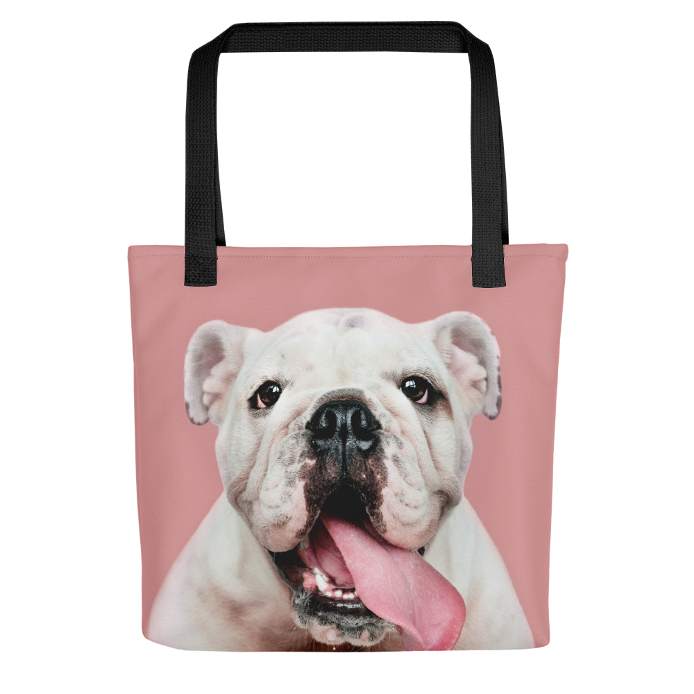 Cute White Bulldog Tote bag