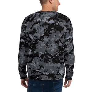 Dark Grey Digital Camouflage Unisex Sweatshirt by Design Express