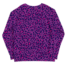 Purple Leopard Print Unisex Sweatshirt by Design Express