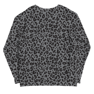 Grey Leopard Print Unisex Sweatshirt by Design Express