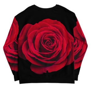 Charming Red Rose Unisex Sweatshirt by Design Express