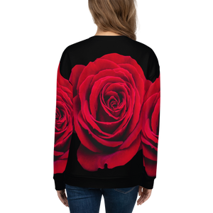 Charming Red Rose Unisex Sweatshirt by Design Express
