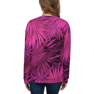 Pink Palm Unisex Sweatshirt by Design Express