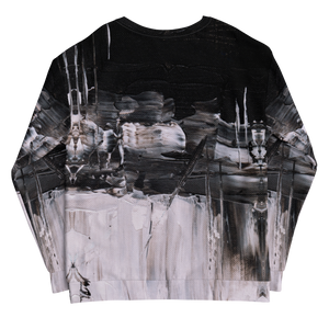 Black & White Abstract Painting Unisex Sweatshirt by Design Express