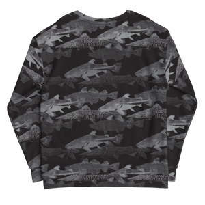Grey Black Catfish Unisex Sweatshirt by Design Express