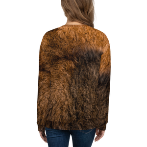 Bison Fur Print Unisex Sweatshirt by Design Express