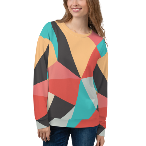 XS Abstract Geometrical Pattern Unisex Sweatshirt by Design Express