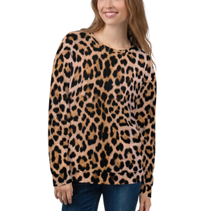 XS Leopard Skin Pattern "All Over Animal" Unisex Sweatshirt by Design Express
