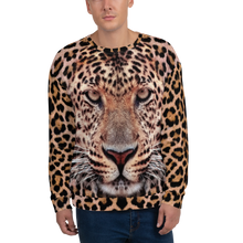 XS Leopard Face "All Over Animal" Unisex Sweatshirt by Design Express