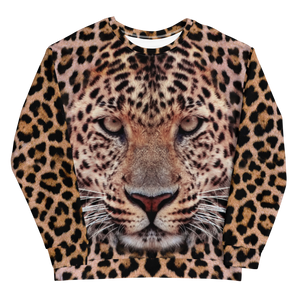 Leopard Face "All Over Animal" Unisex Sweatshirt by Design Express