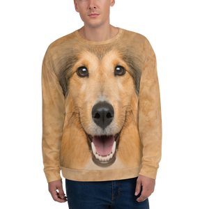 XS Shetland Sheepdog "All Over Animal" Unisex Sweatshirt by Design Express