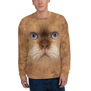XS British Cat "All Over Animal" Unisex Sweatshirt by Design Express