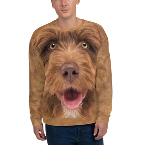 XS Crossbreed Brown "All Over Animal" Unisex Sweatshirt by Design Express