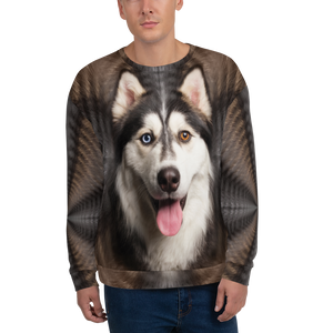 XS Husky "All Over Animal" Unisex Sweatshirt by Design Express