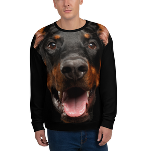 XS Doberman "All Over Animal" Unisex Sweatshirt by Design Express