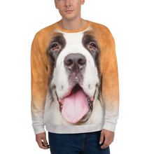 XS Saint Bernard "All Over Animal" Unisex Sweatshirt by Design Express