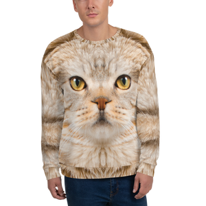 XS Scottish Fold "All Over Animal" Unisex Sweatshirt by Design Express