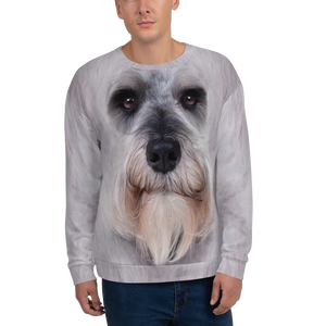 XS Schnauzer "All Over Animal" Unisex Sweatshirt by Design Express