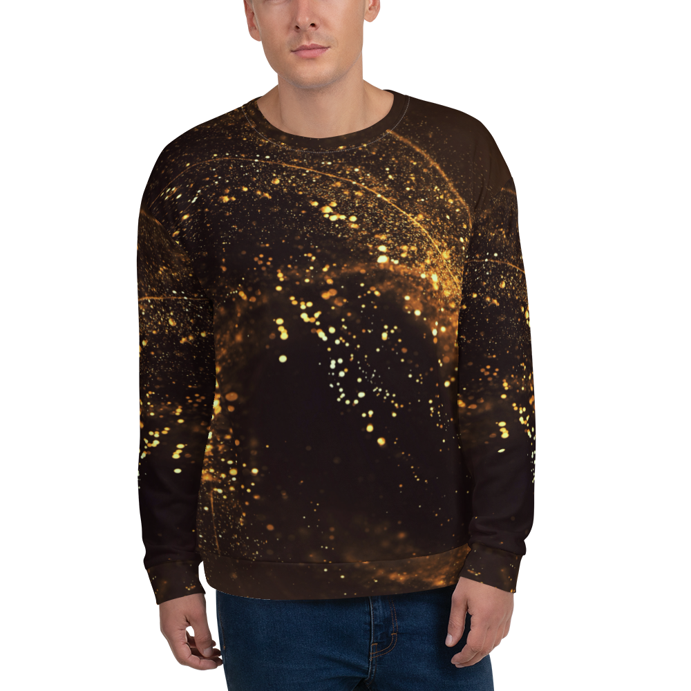 XS Gold Swirl Unisex Sweatshirt by Design Express