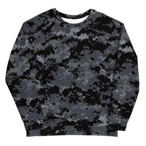 Dark Grey Digital Camouflage Unisex Sweatshirt by Design Express