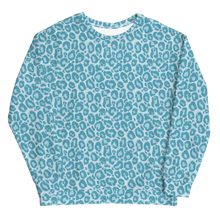 Teal Leopard Print Unisex Sweatshirt by Design Express