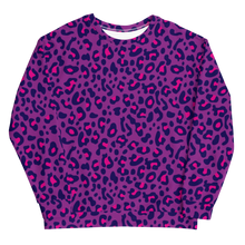 Purple Leopard Print Unisex Sweatshirt by Design Express