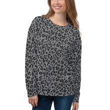 XS Grey Leopard Print Unisex Sweatshirt by Design Express