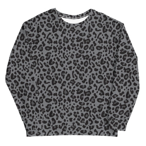 Grey Leopard Print Unisex Sweatshirt by Design Express