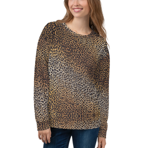 XS Leopard Brown Pattern Unisex Sweatshirt by Design Express