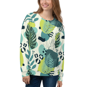 XS Fresh Tropical Leaf Unisex Sweatshirt by Design Express