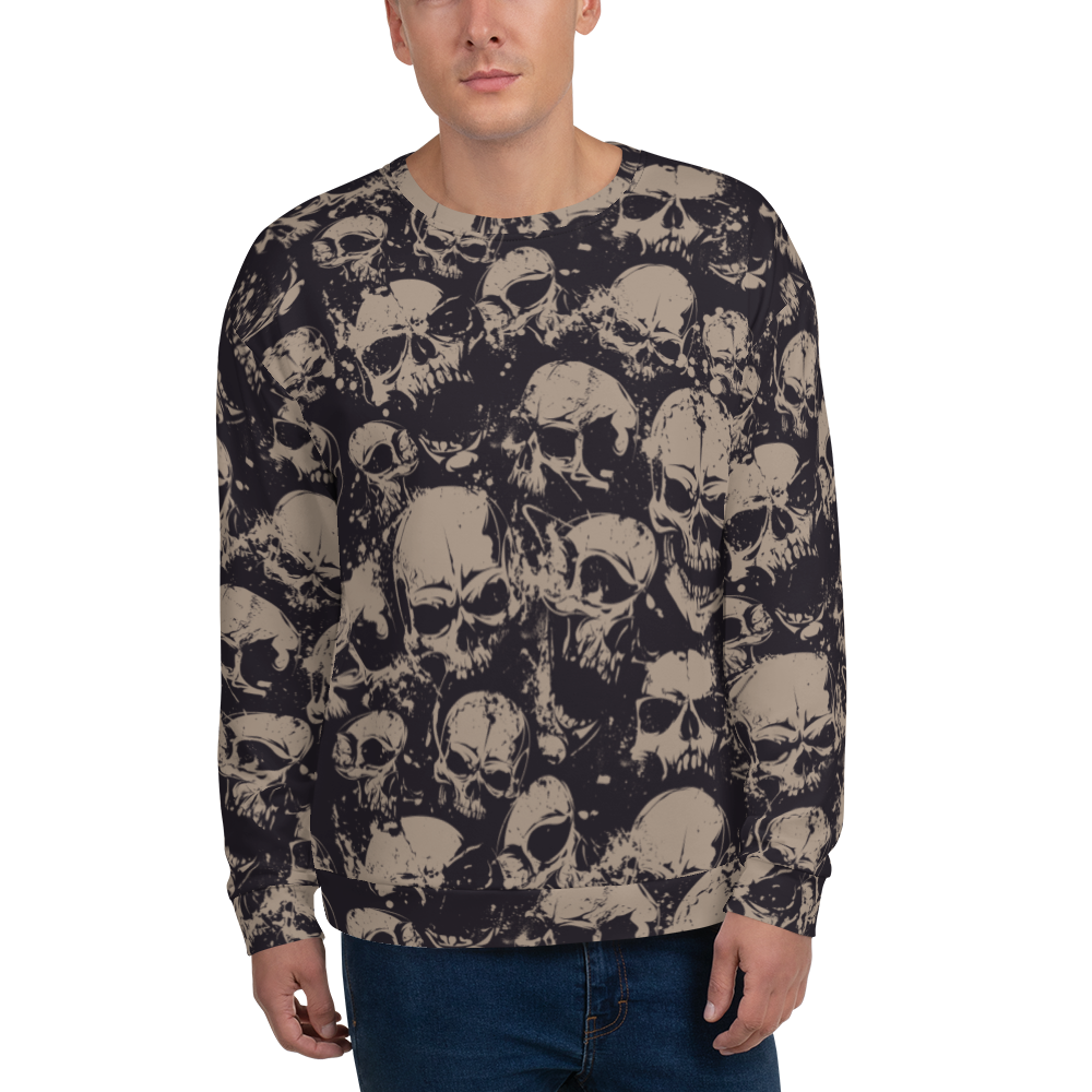 XS Skull Pattern Unisex Sweatshirt by Design Express