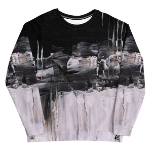 Black & White Abstract Painting Unisex Sweatshirt by Design Express