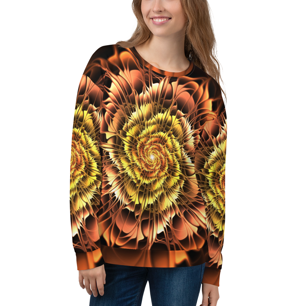 XS Abstract Flower 01 Unisex Sweatshirt by Design Express