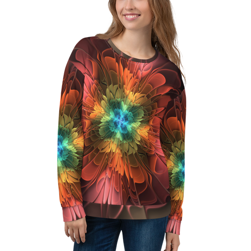 XS Abstract Flower 03 Unisex Sweatshirt by Design Express