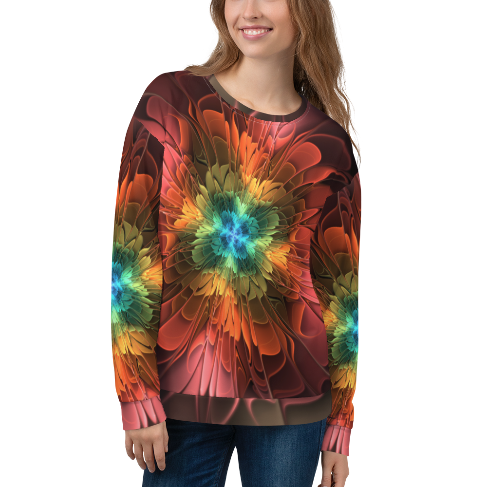 XS Abstract Flower 03 Unisex Sweatshirt by Design Express
