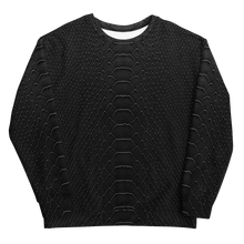 Black Snake Skin Print Unisex Sweatshirt by Design Express