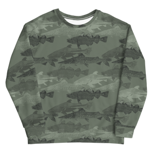 Army Green Catfish Unisex Sweatshirt by Design Express