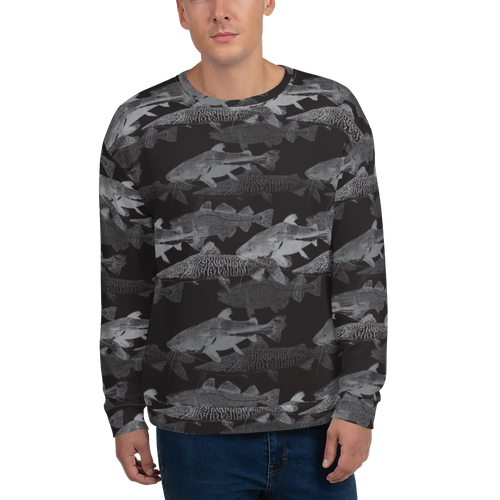 XS Grey Black Catfish Unisex Sweatshirt by Design Express